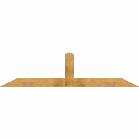 Ekena Millwork Portland Rough Sawn Timber Gable Bracket, Western Red Cedar, 96"W x 24"H x 2"D x 6"F, 6/12 Pitch GBW096X24X0206POR00RWR